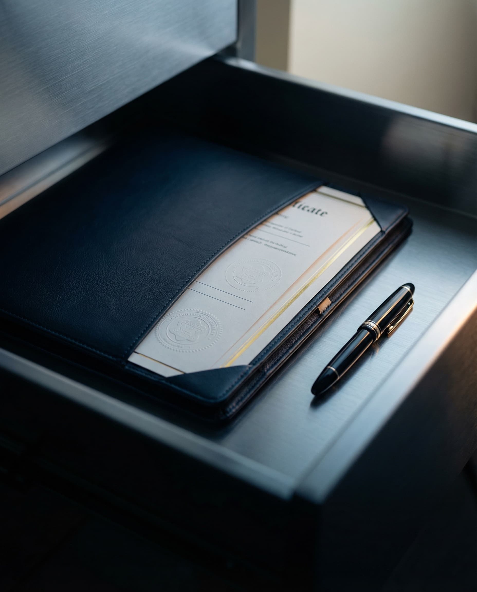 Secure documents and certificates in vault storage